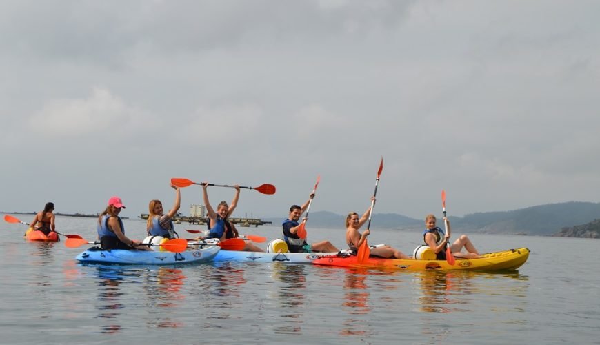 Kayak en la Ría de Aldán